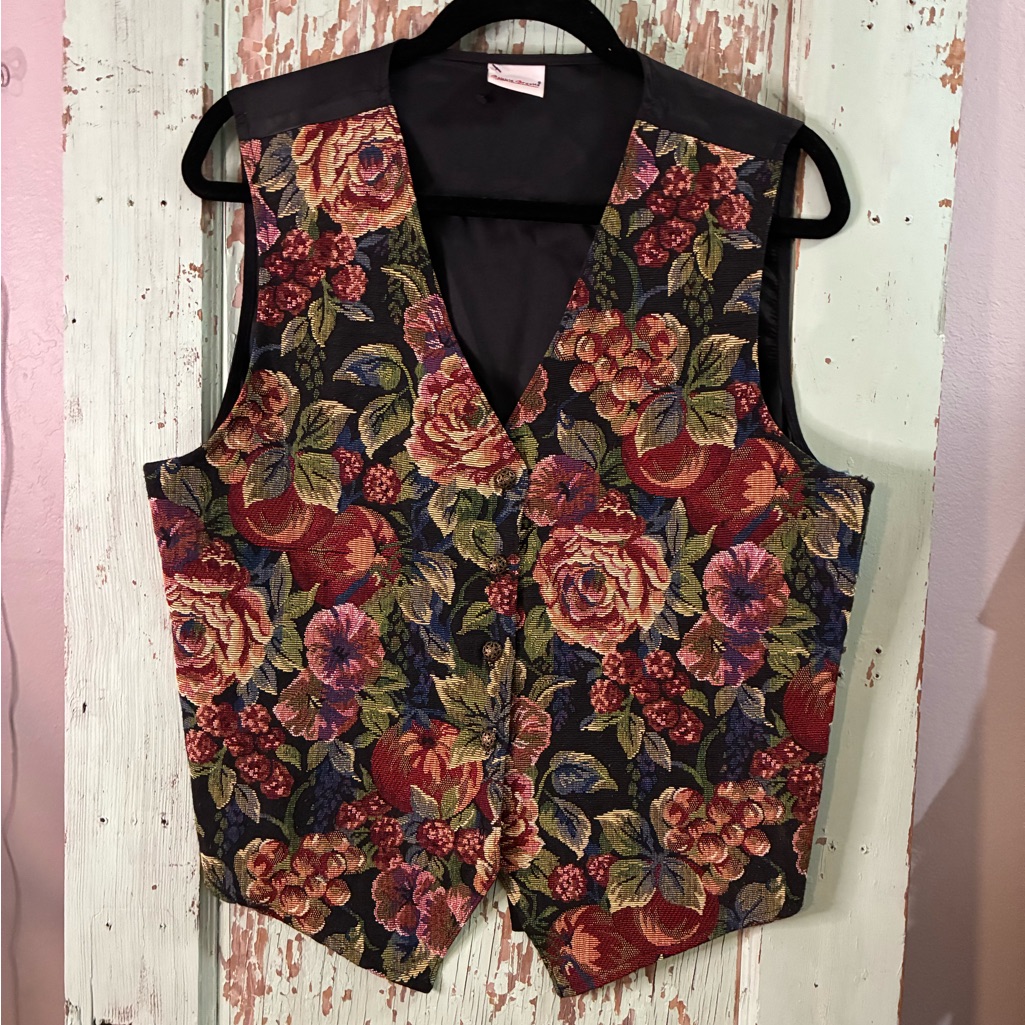 Women’s Vintage Bobbie Brooks Floral Button-Up Vest